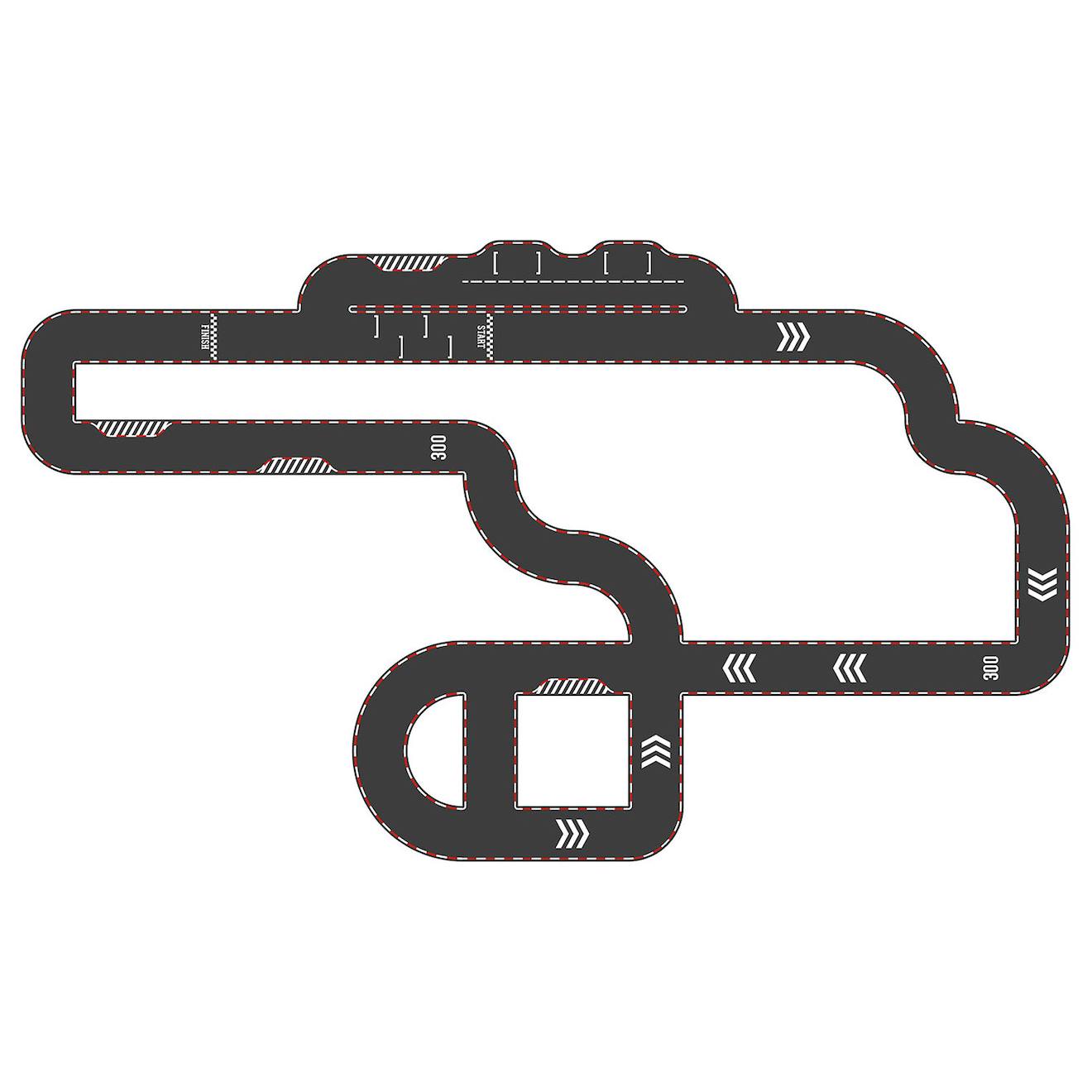 Circuit réversible avec 2 voitures noir
