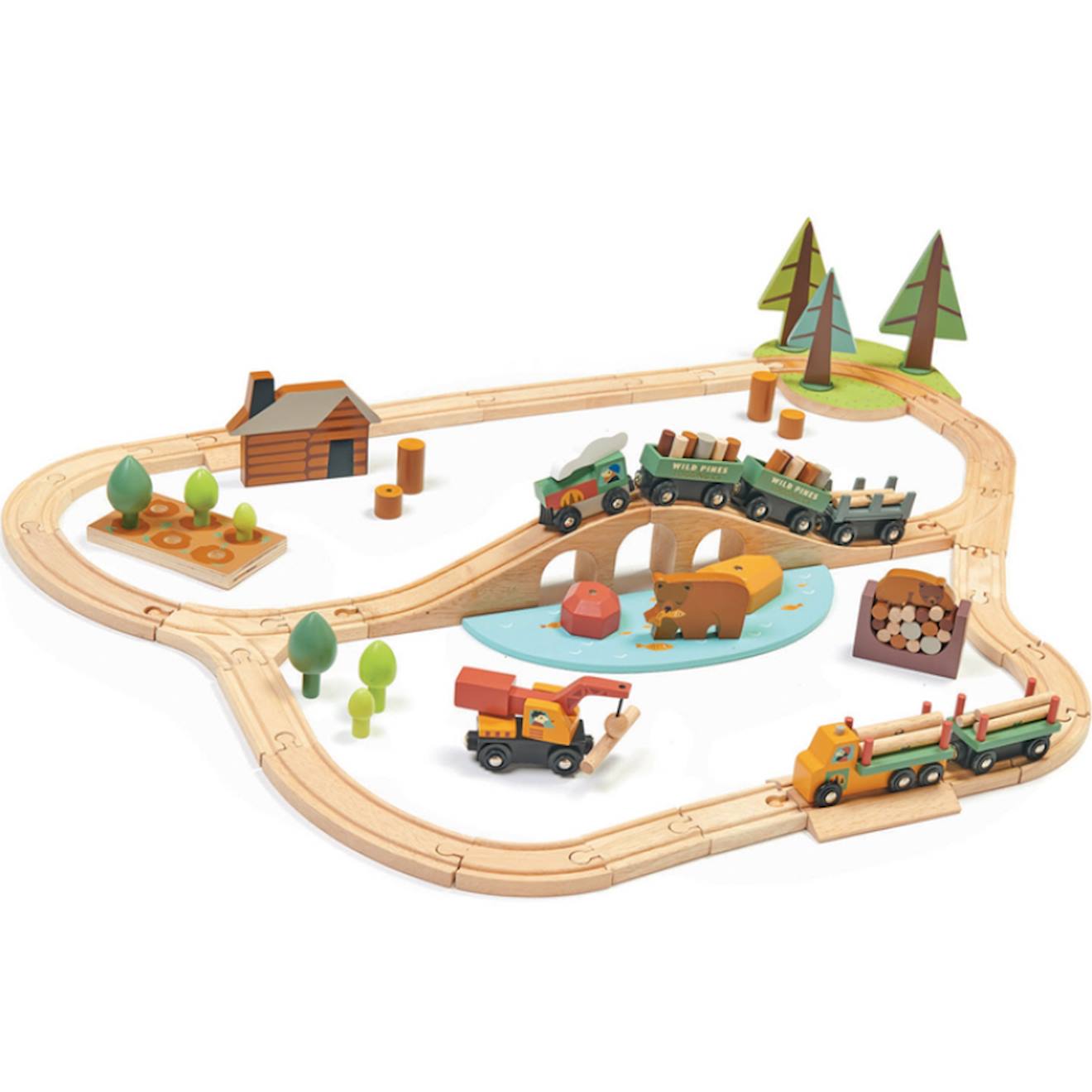 Circuit train beige, vert