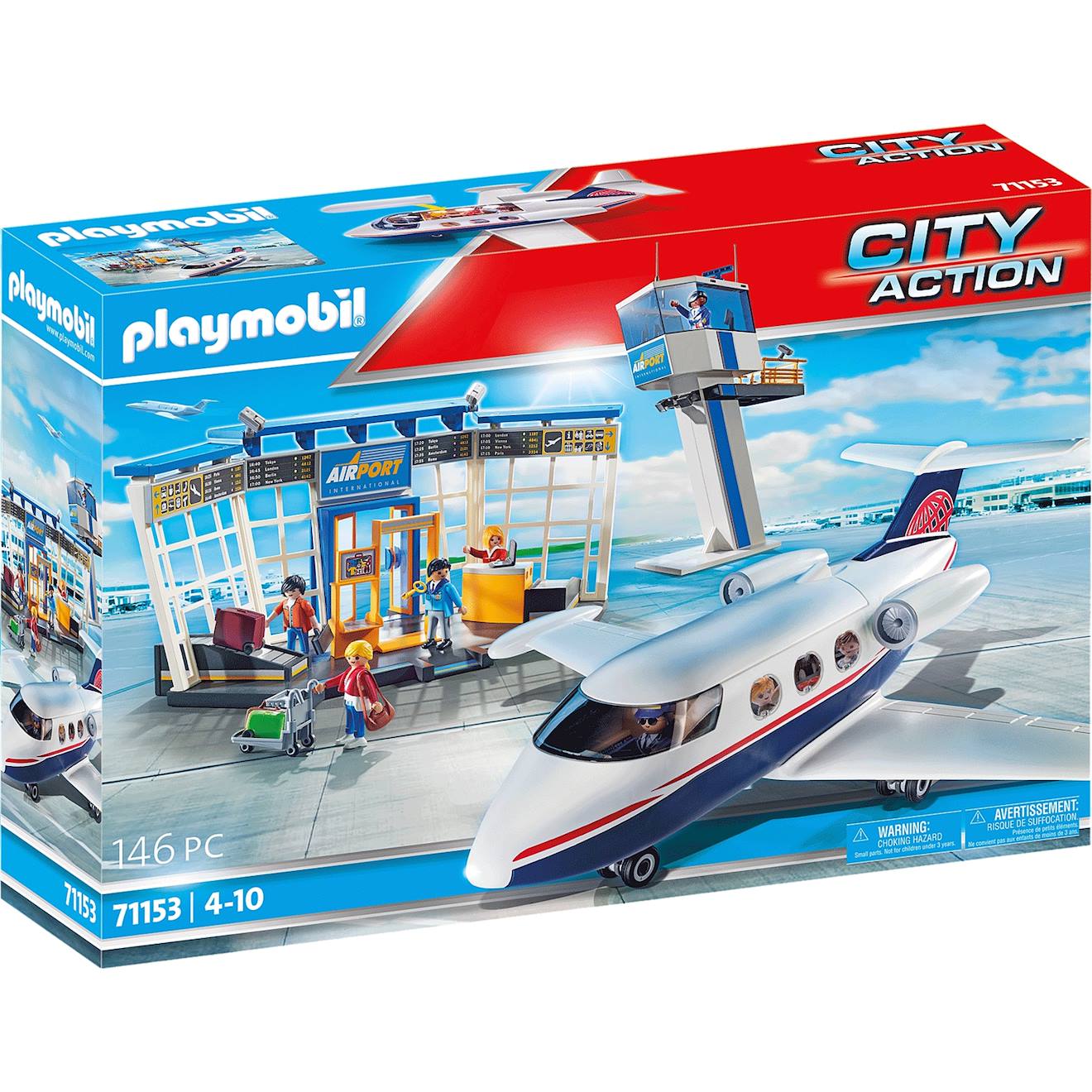 City action aéroport avec avion 71153 multicolore