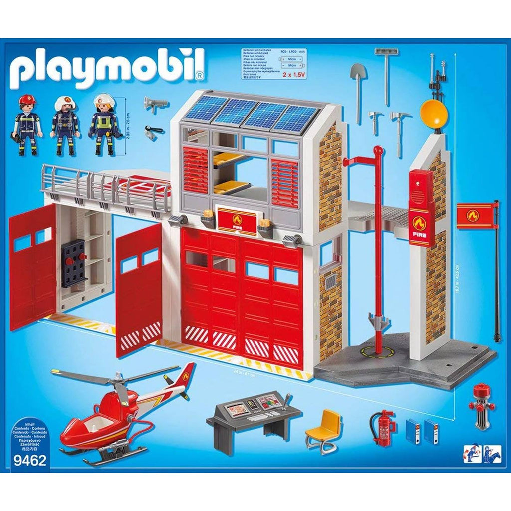 City action caserne de pompiers avec hélicoptère 9462 multicolore
