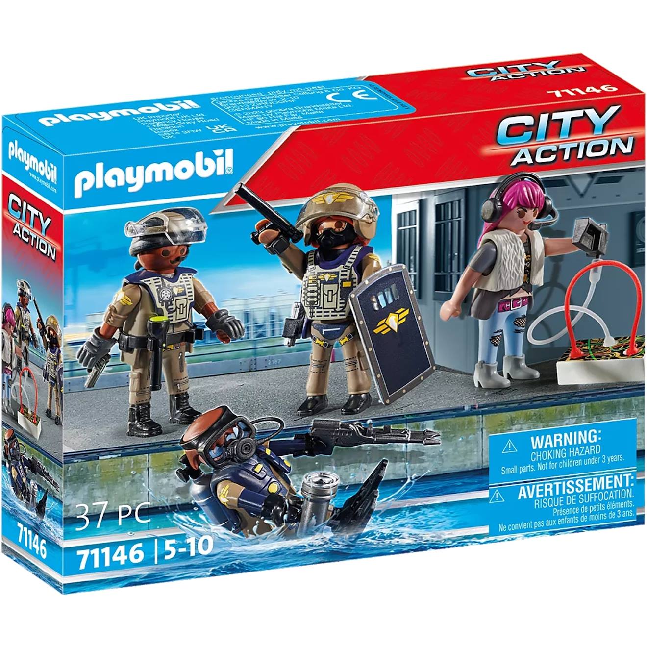 City action équipé des forces spéciales avec bandit 71146 multicolore