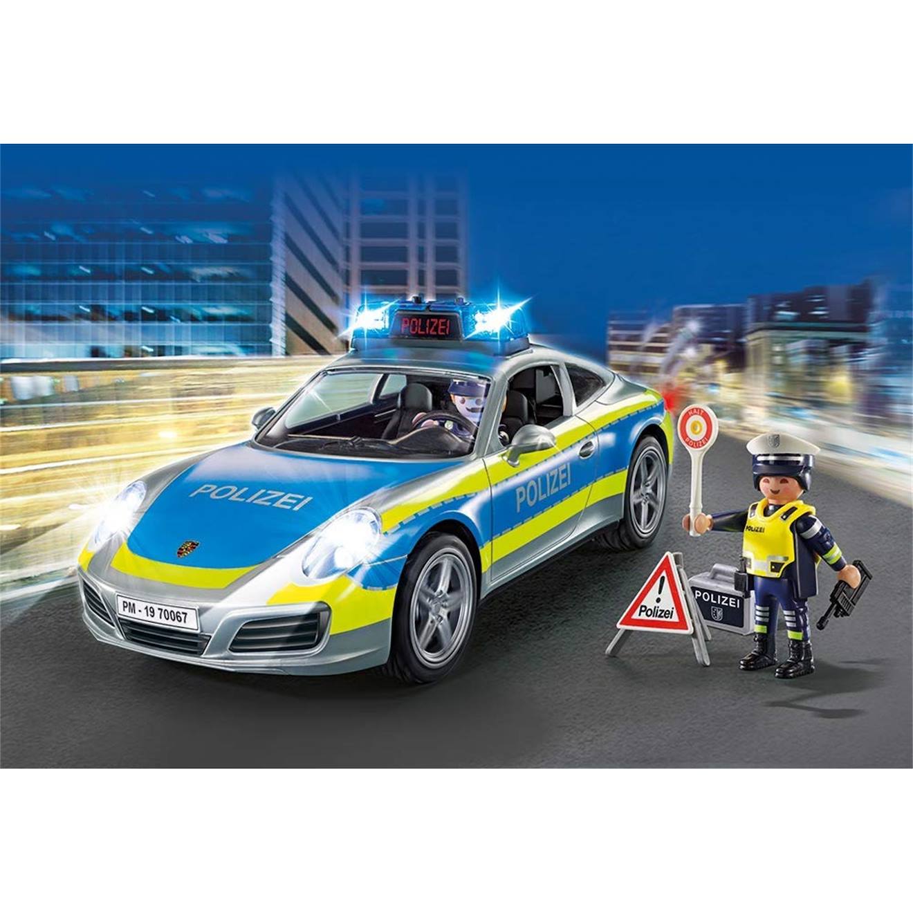 City action - porsche 911 carrera 4s police 70067 multicolore