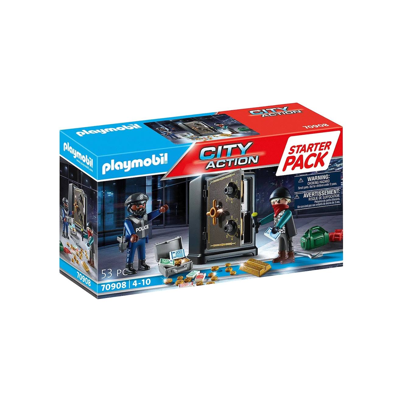 City action starter pack policier avec cambrioleur de coffre-fort 70908 multicolore