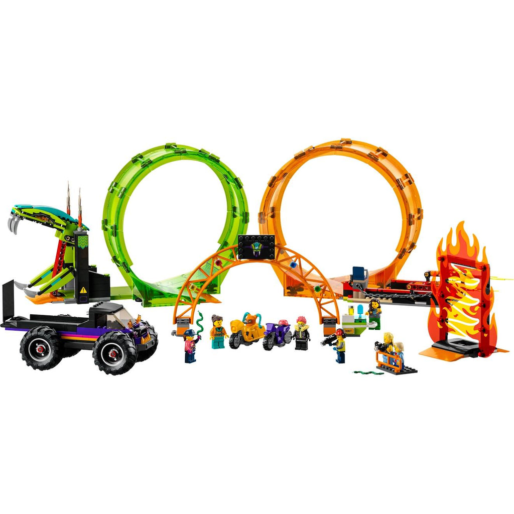 City l'arène de cascade avec double looping 60339 multicolore