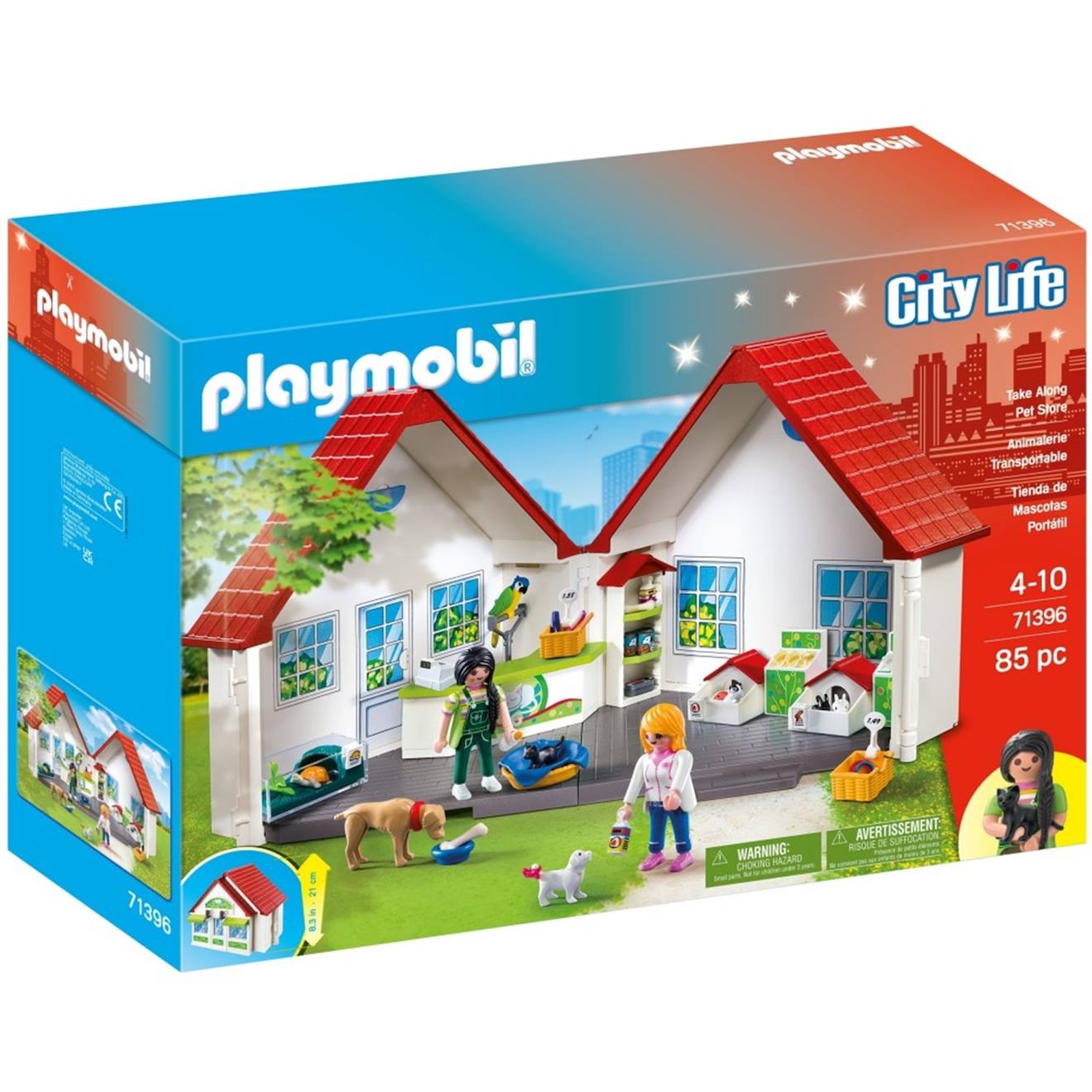 City life coffret animalerie transportable 71396 multicolore
