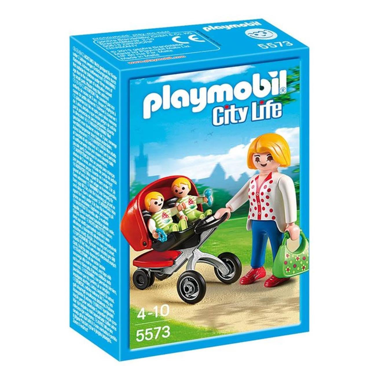 City life - maman avec jumeaux et landau 5573 multicolore