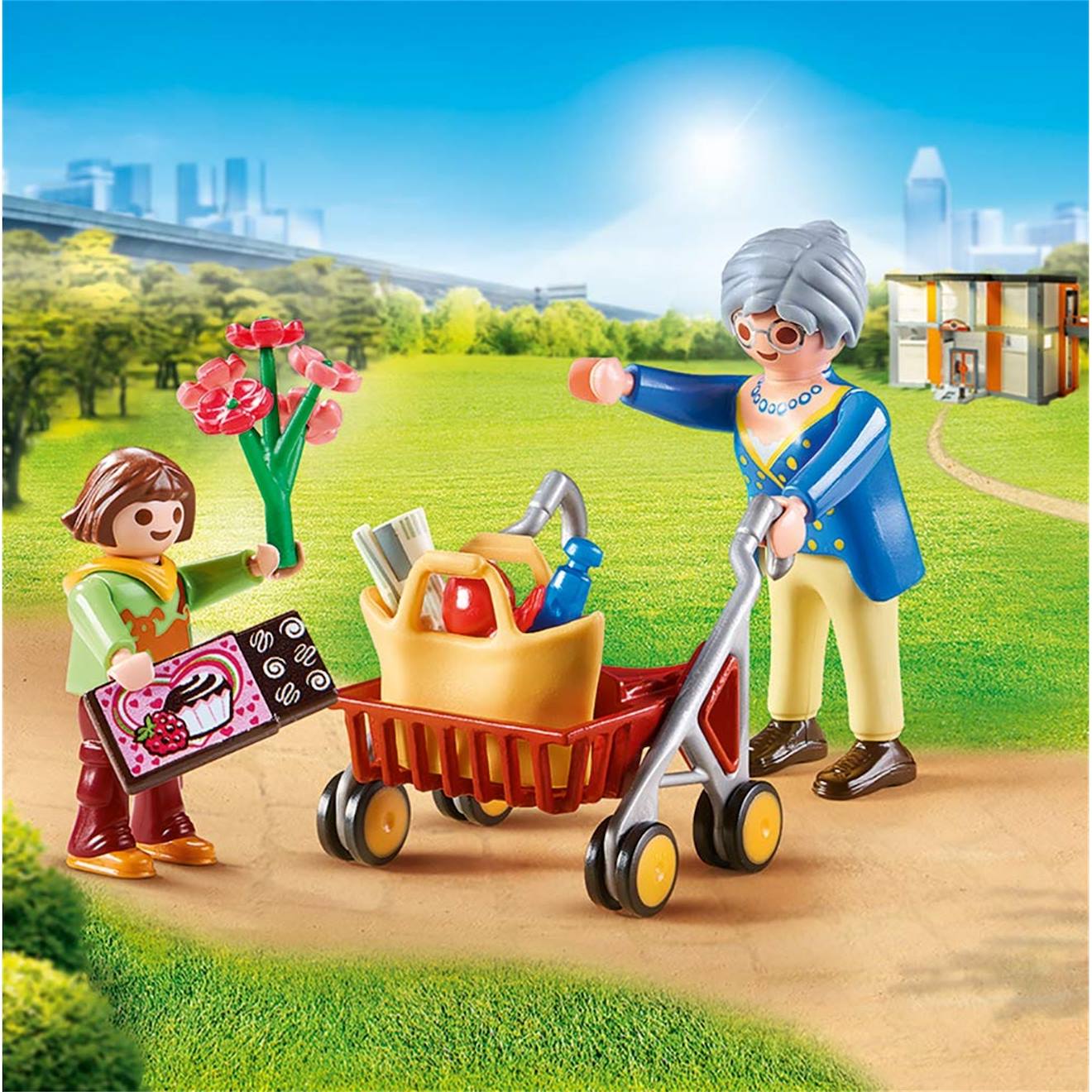 City life - petite fille et grand-mère 70194 multicolore
