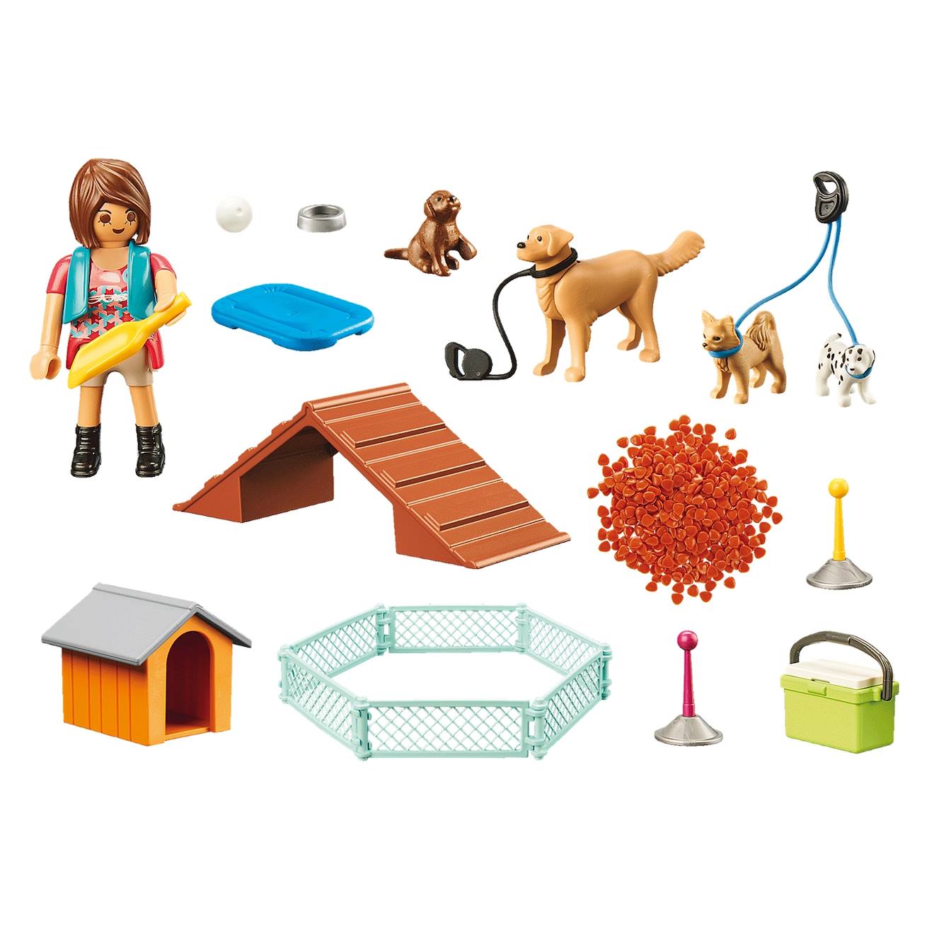 City life set cadeau éducatrice et chiens 70676 multicolore