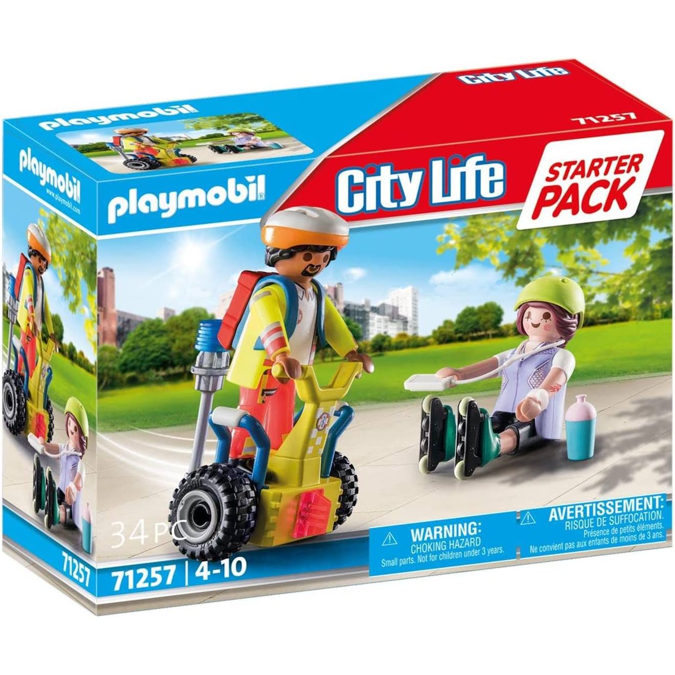 City life starter pack secouriste avec gyropode 71257 multicolore