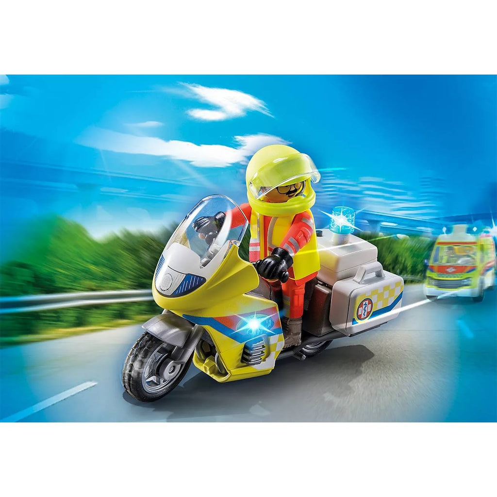 City life urgentiste avec moto et effet lumineux 71205 multicolore