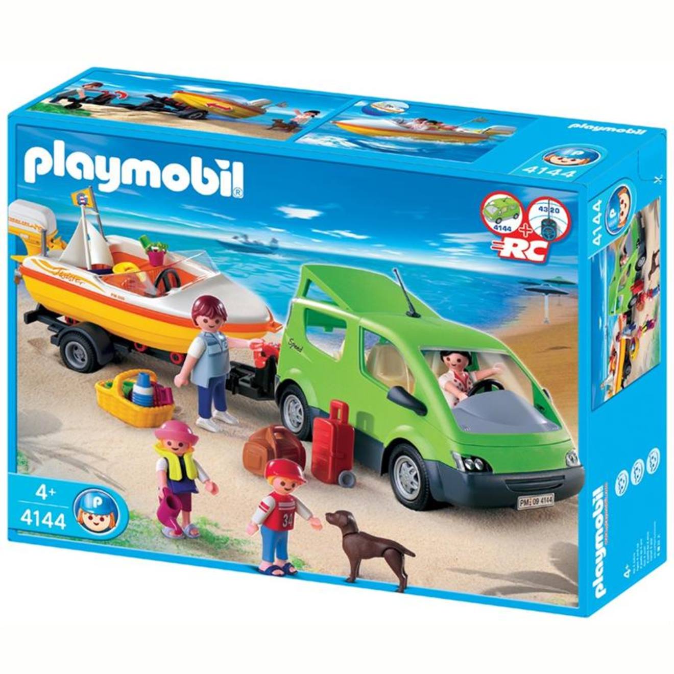City life - voiture familiale avec remorque porté-bateaux 4144 multicolore