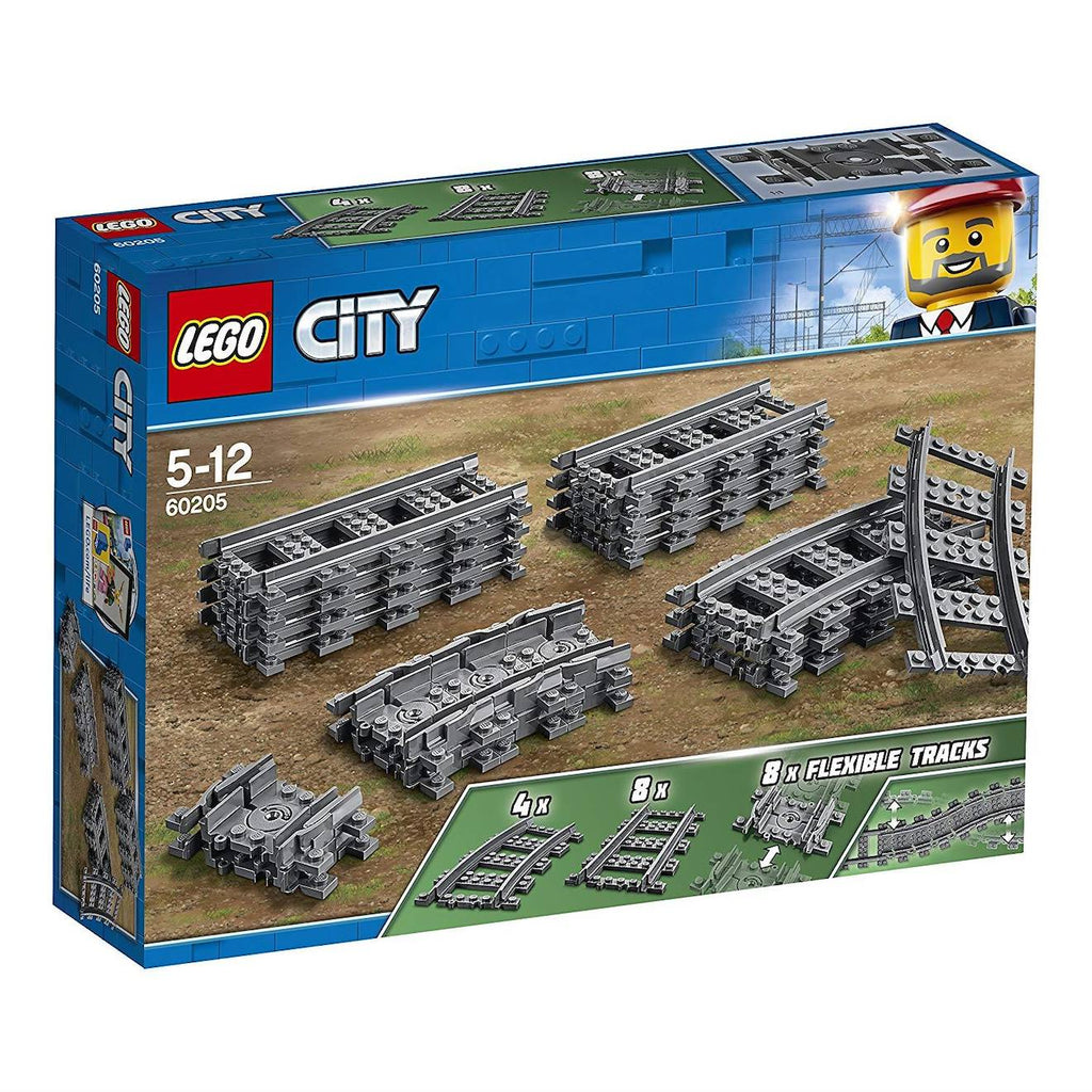 City - pack de rails 60205 gris