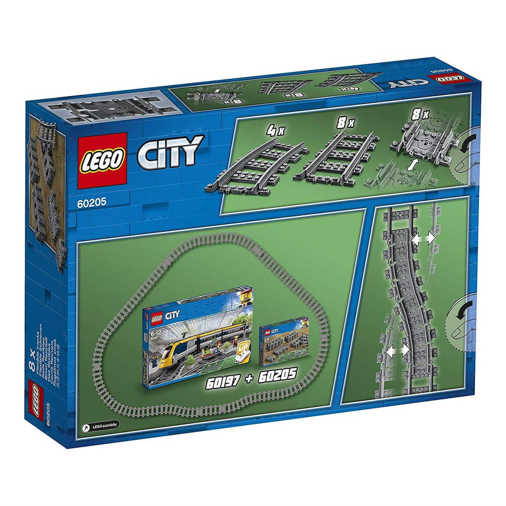 City - pack de rails 60205 gris
