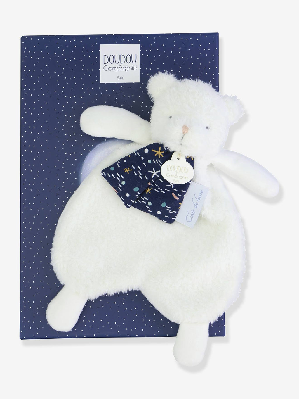 Clair de lune - ours doudou 26 cm - blanc