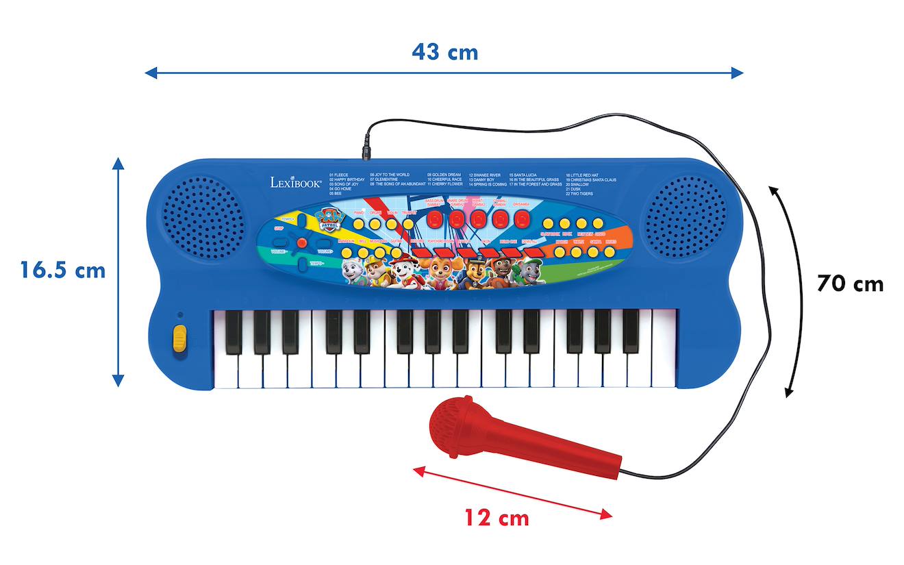 Clavier électronique musical avec micro pat patrouille bleu