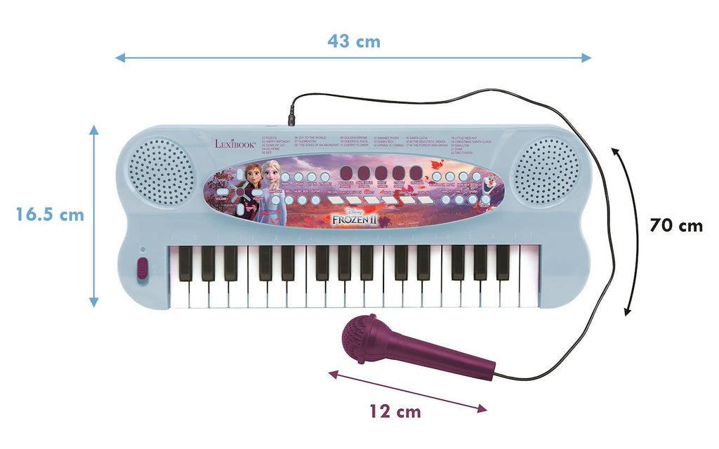 Clavier électronique musical avec micro Reine des Neiges bleu