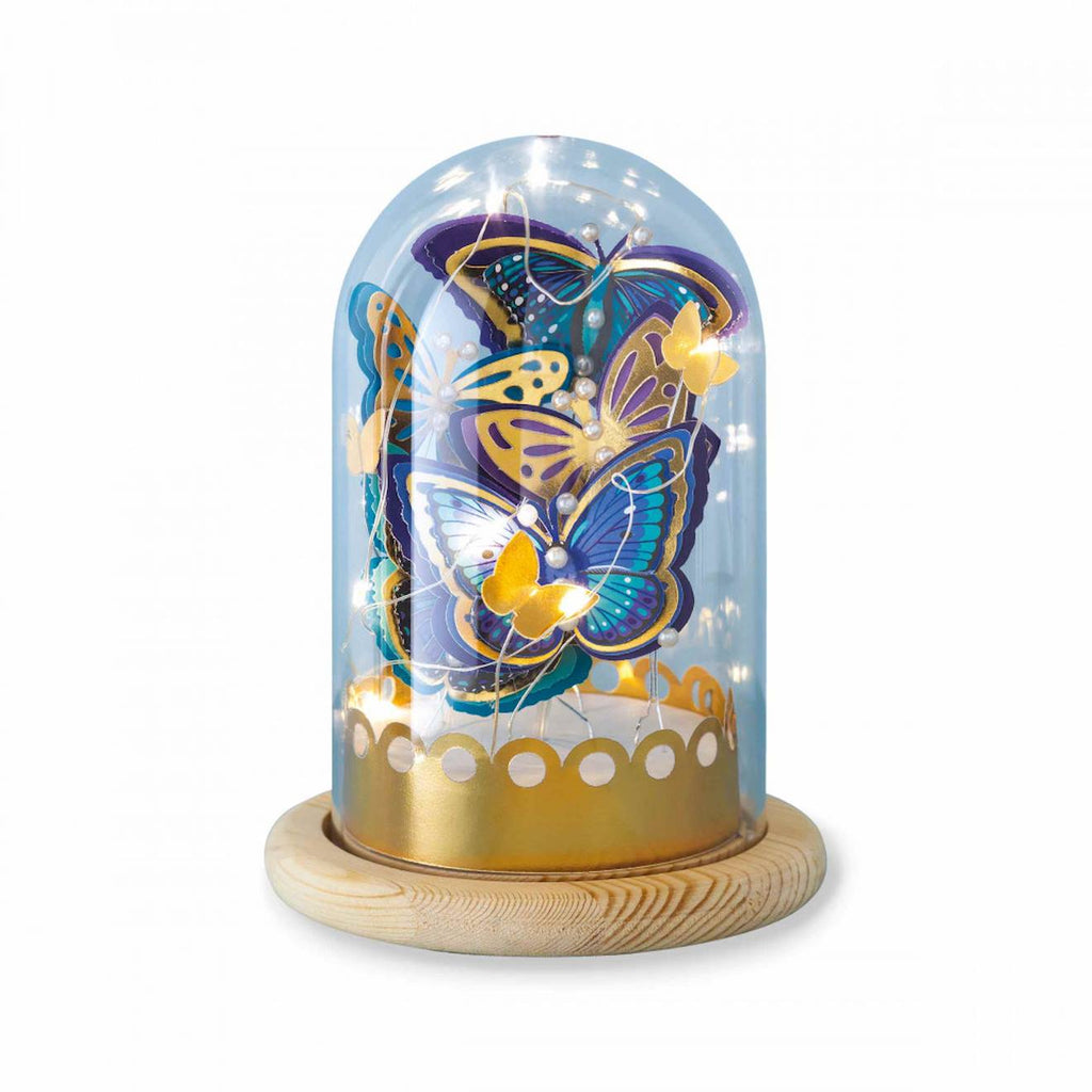 Cloche lumineuse papillons multicolore
