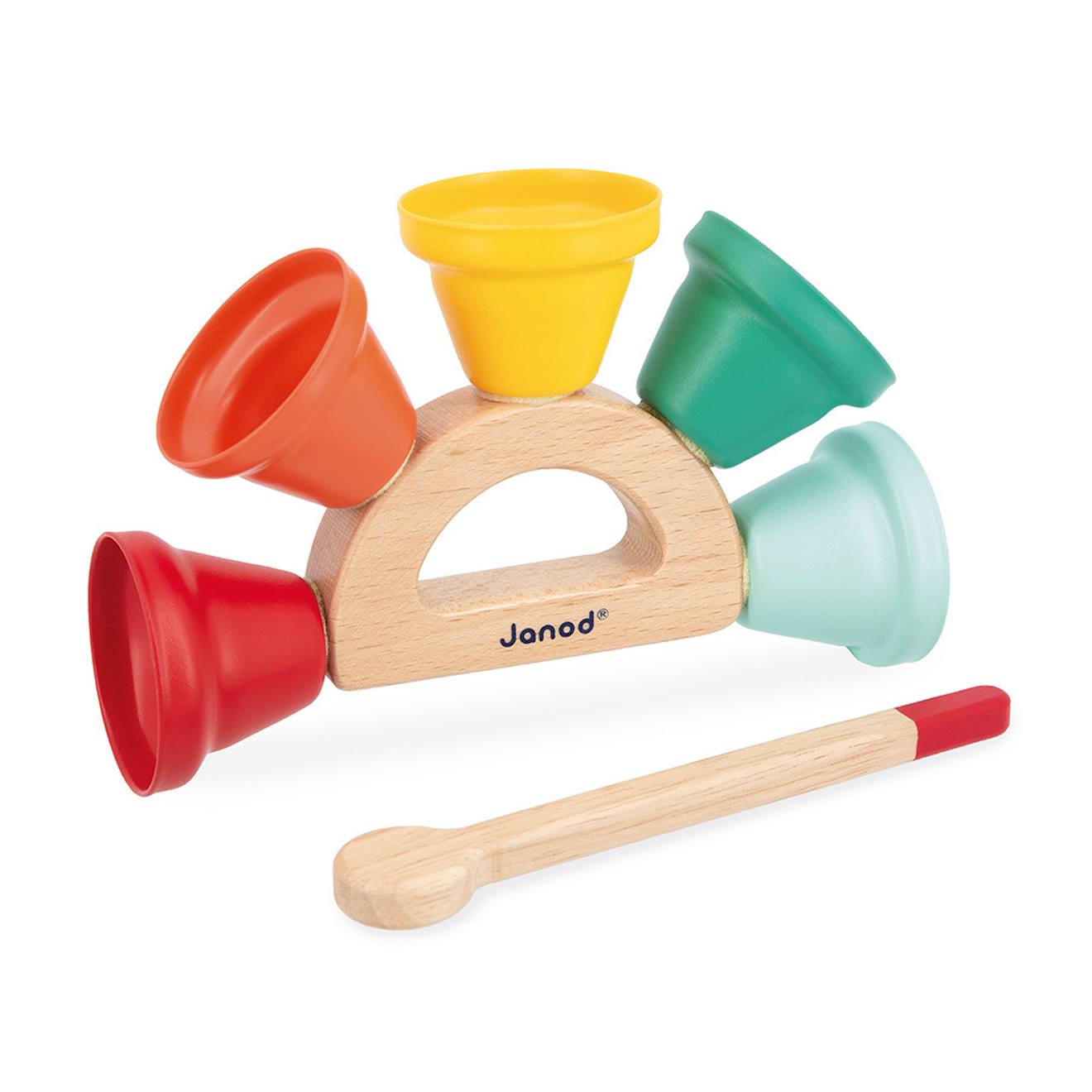 Clochettes en métal, 5 sons différents multicolore