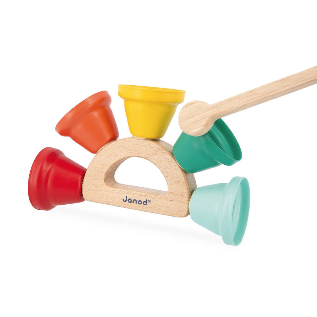 Clochettes en métal, 5 sons différents multicolore