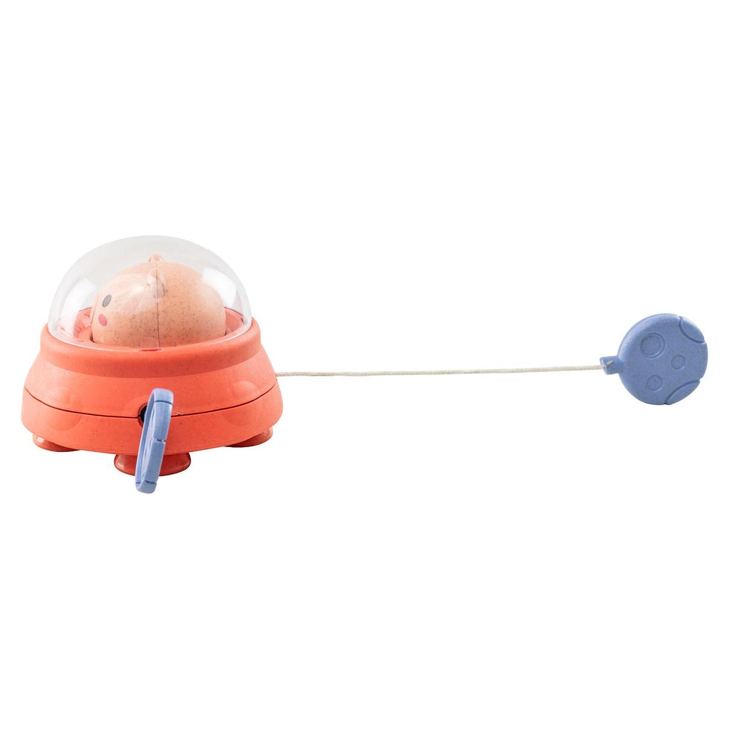 Cochon de l'espace pour le bain rose