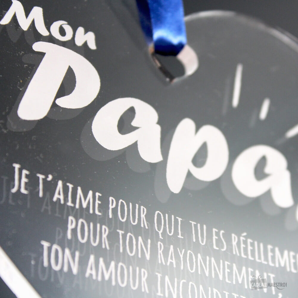 Coeur Papa À Personnaliser - Cœur Gravé CadoMaestro