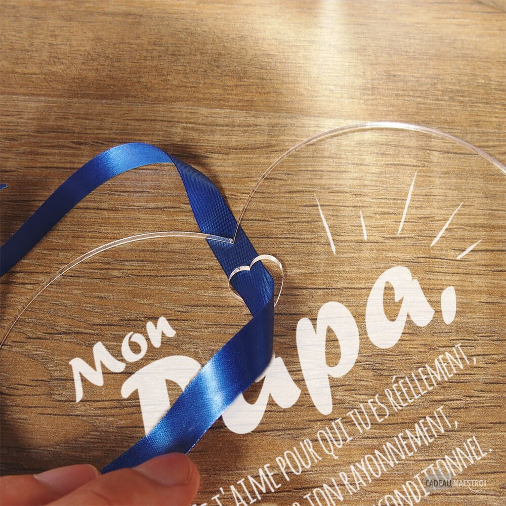 Coeur Papa À Personnaliser - Cœur Gravé CadoMaestro