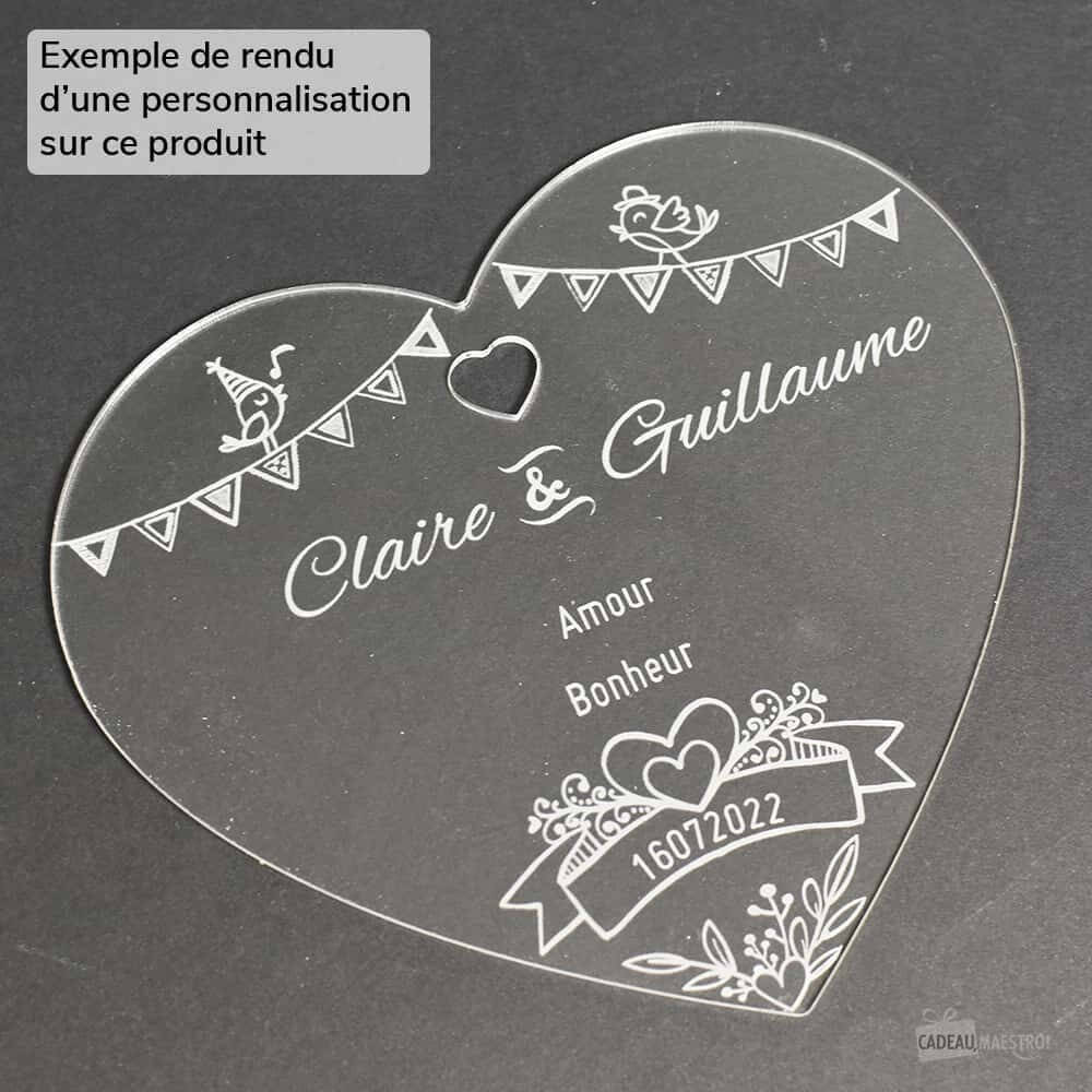 Coeur Papy à Personnaliser - Cœur Gravé CadoMaestro