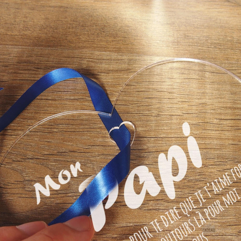 Coeur Papy à Personnaliser - Cœur Gravé CadoMaestro