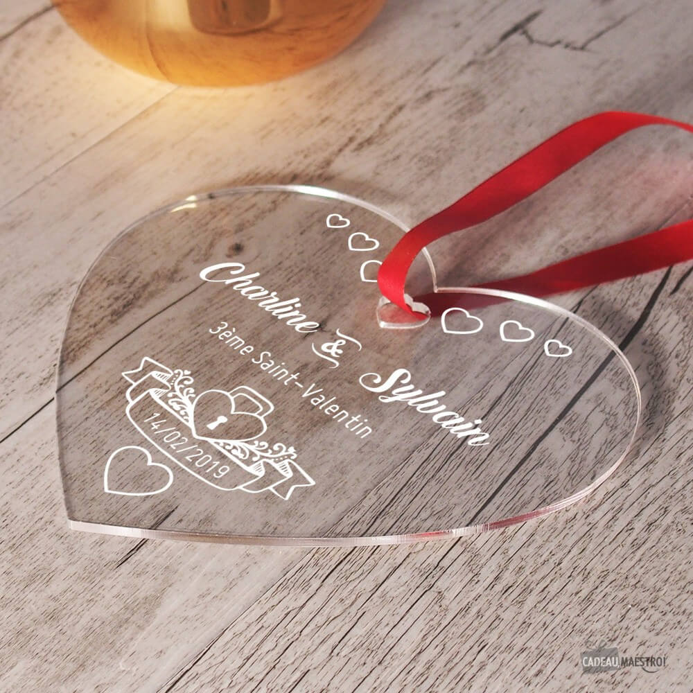 Coeur Saint-Valentin À Personnaliser - Cœur Gravé