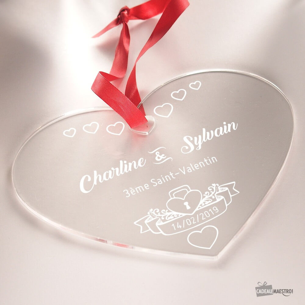 Coeur Saint-Valentin À Personnaliser - Cœur Gravé CadoMaestro