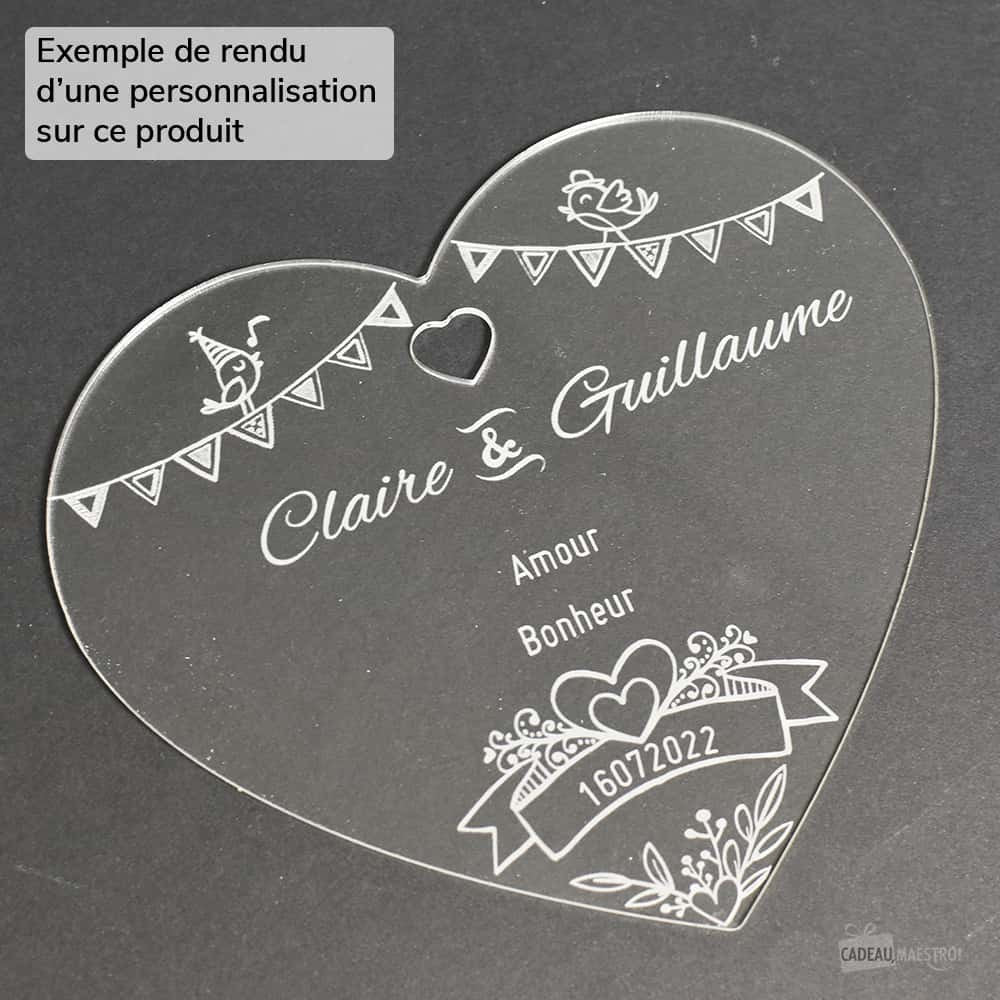 Coeur Soeur à Personnaliser - Cœur Gravé CadoMaestro