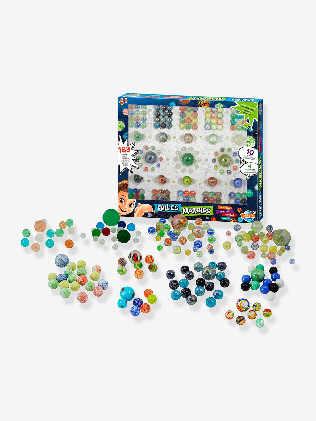 Coffret 163 billes - multicolore
