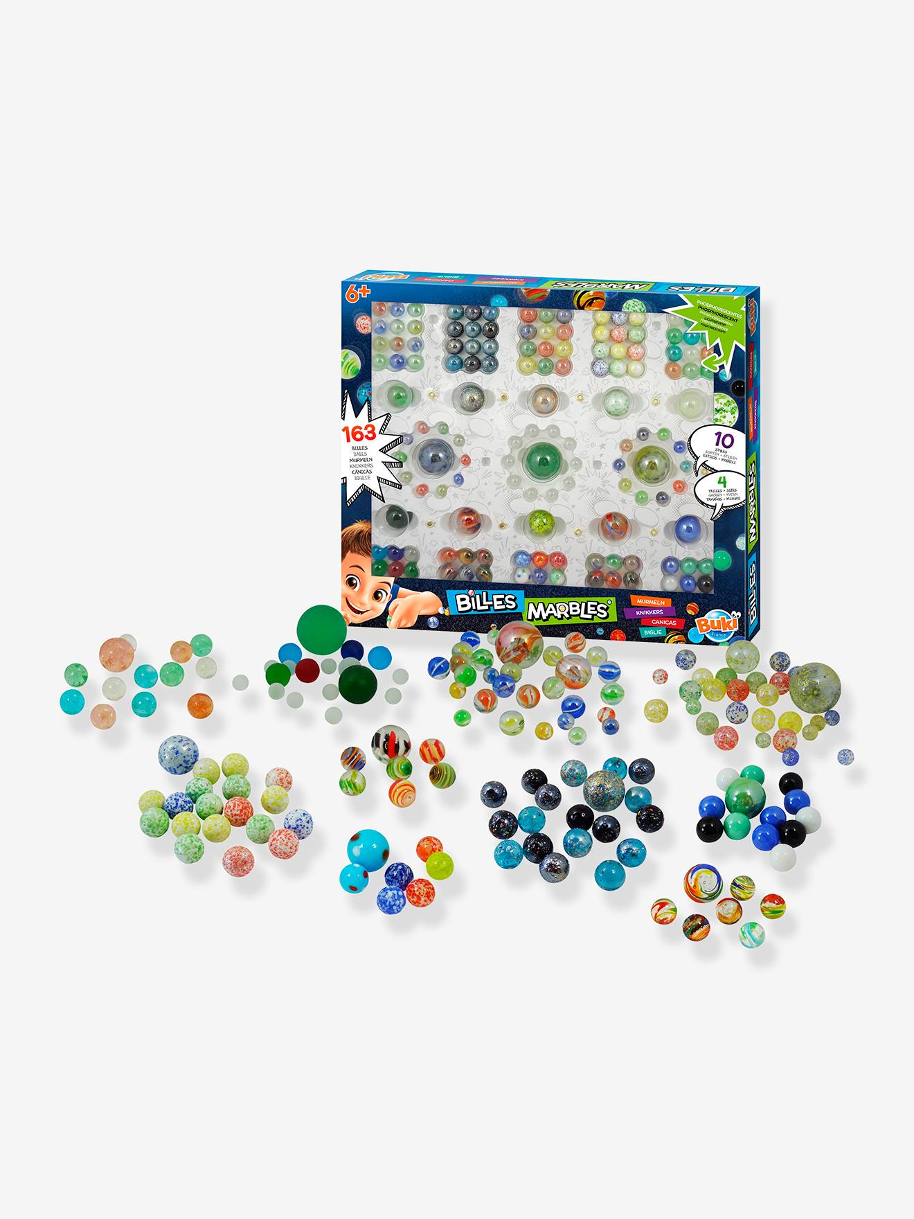 Coffret 163 billes - multicolore