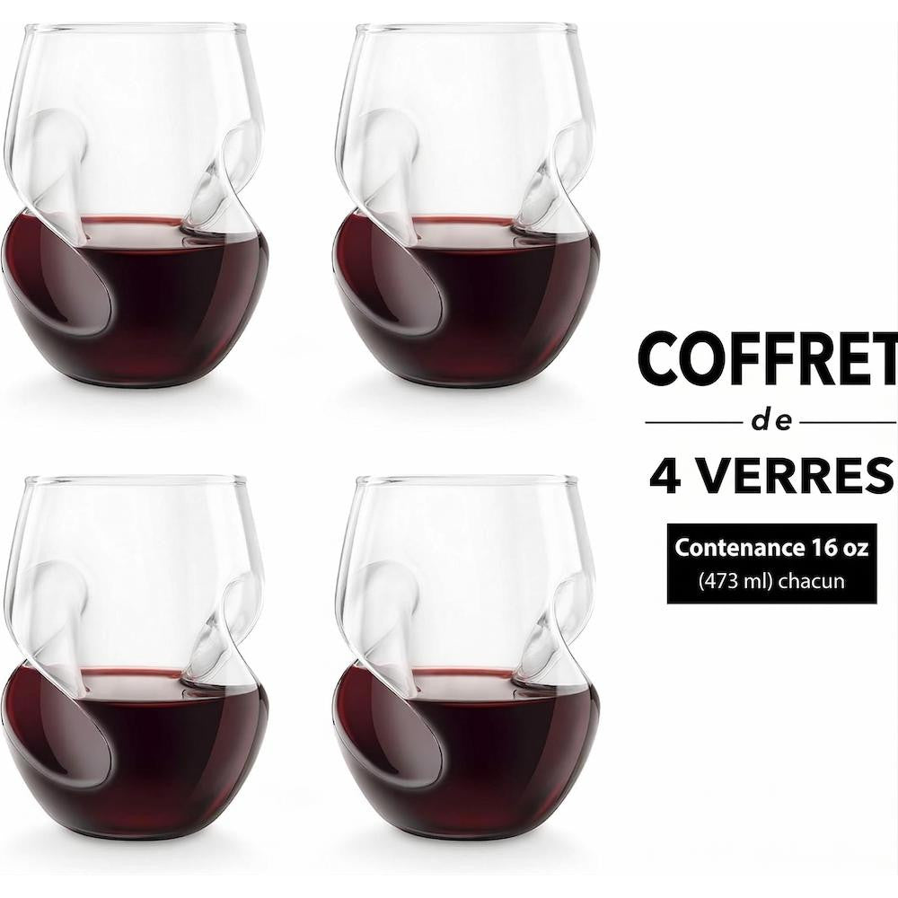 Coffret 4 Verres et Carafe Enigme - Carafe Vin Originale Final Touch