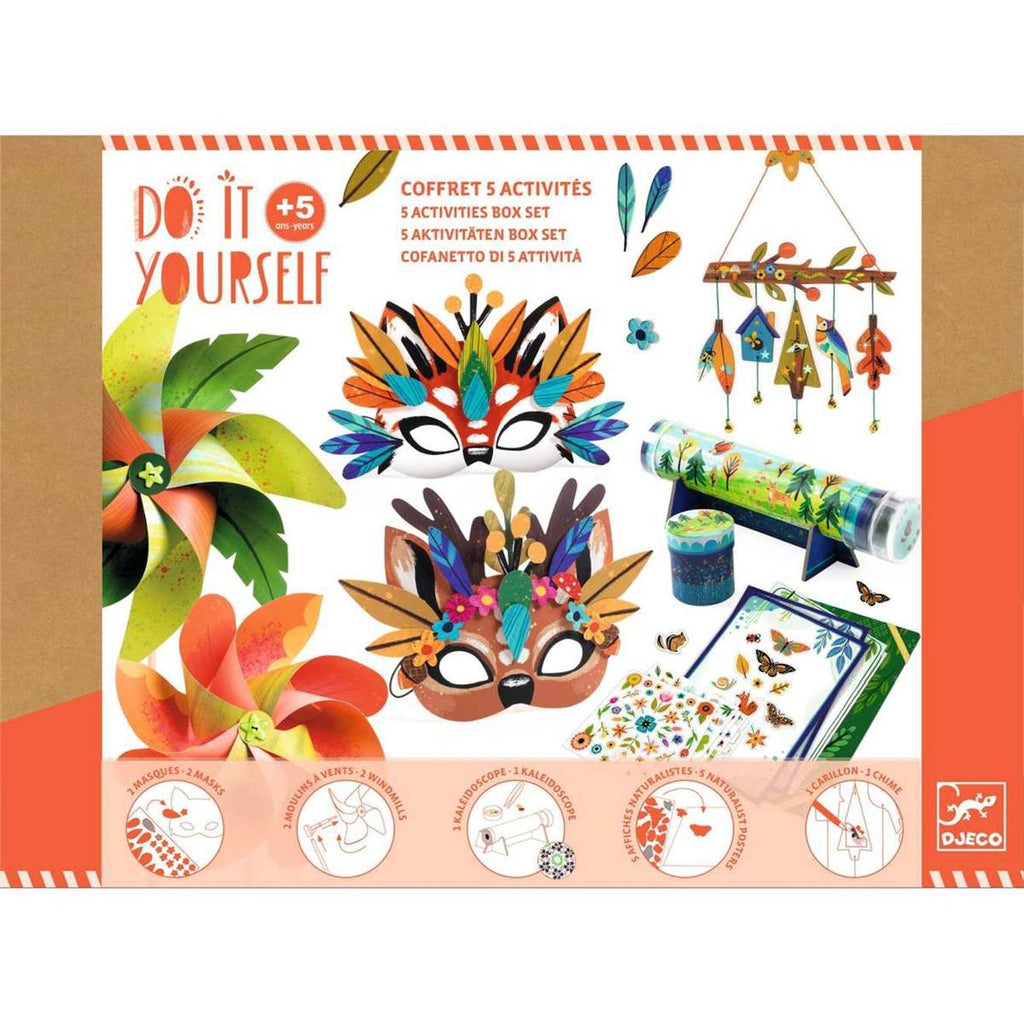 Coffret 5 activités nature do it yourself multicolore