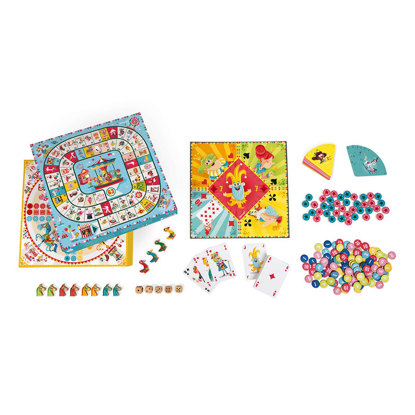 Coffret 50 jeux de sociétés classiques multicolore