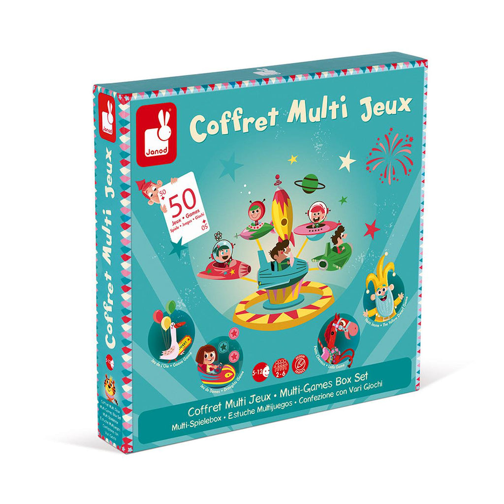 Coffret 50 jeux de sociétés classiques multicolore