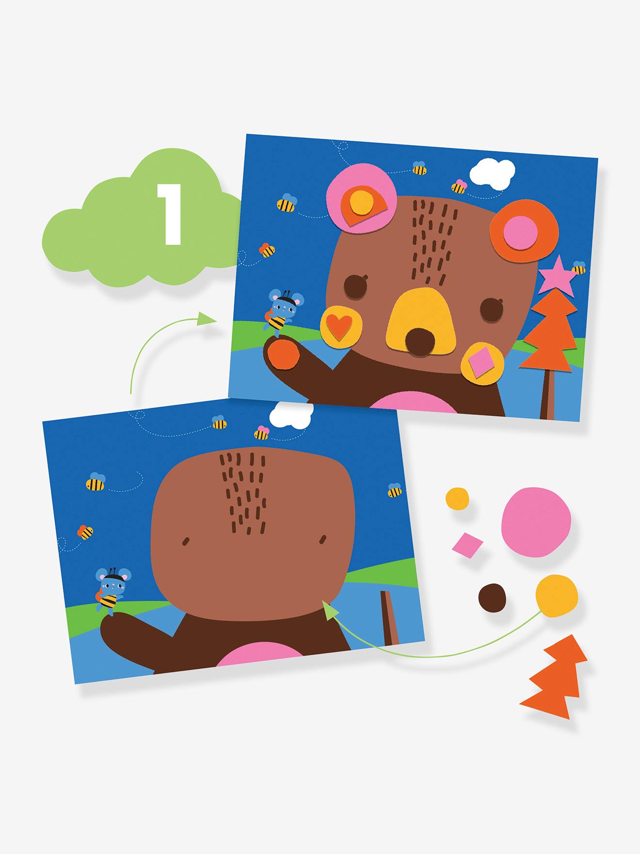 Coffret 6 activités - la souris et ses amis - multicolore