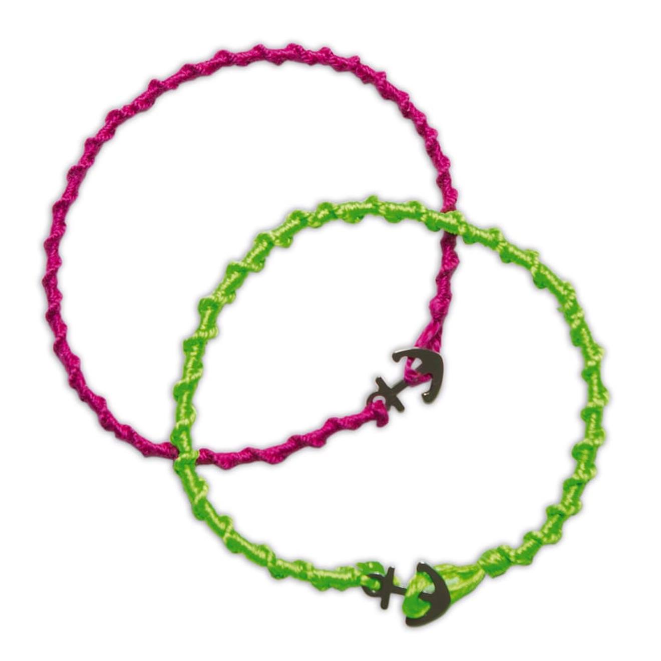 Coffret 7 bracelets brésiliens fluo à créer bleu