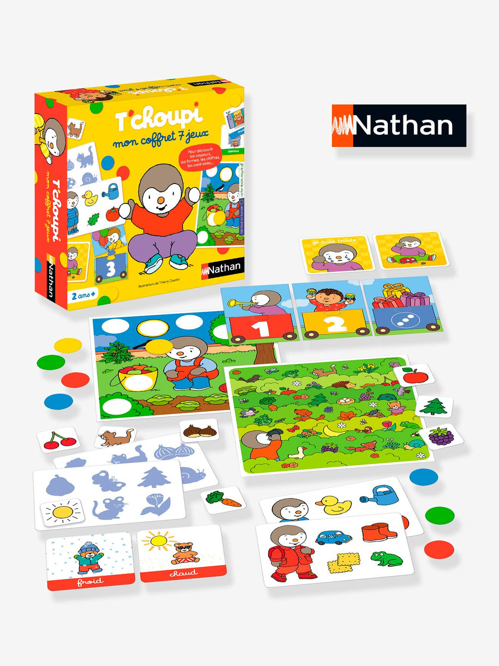 Coffret 7 jeux tchoupi multicolore