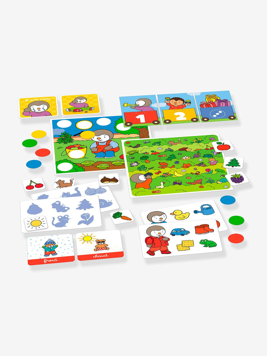 Coffret 7 jeux tchoupi multicolore