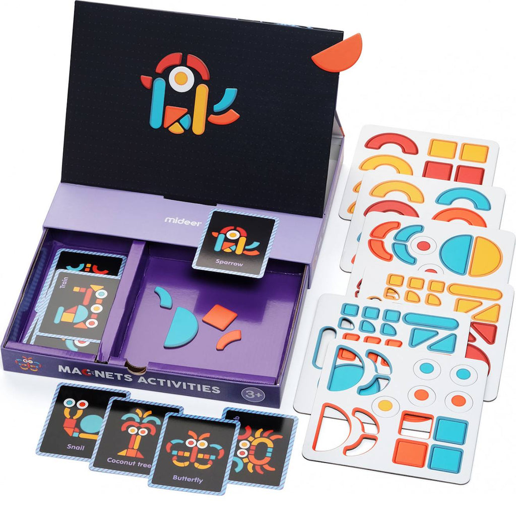 Coffret 92 formes magnétiques orange