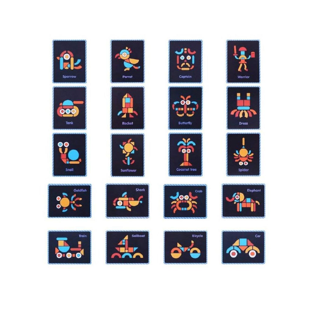 Coffret 92 formes magnétiques orange