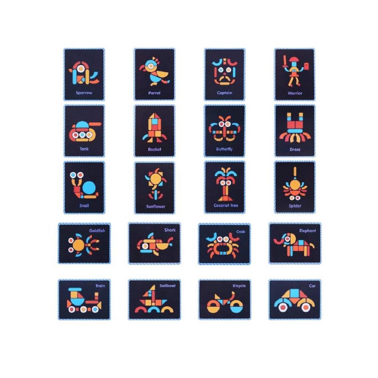 Coffret 92 formes magnétiques orange