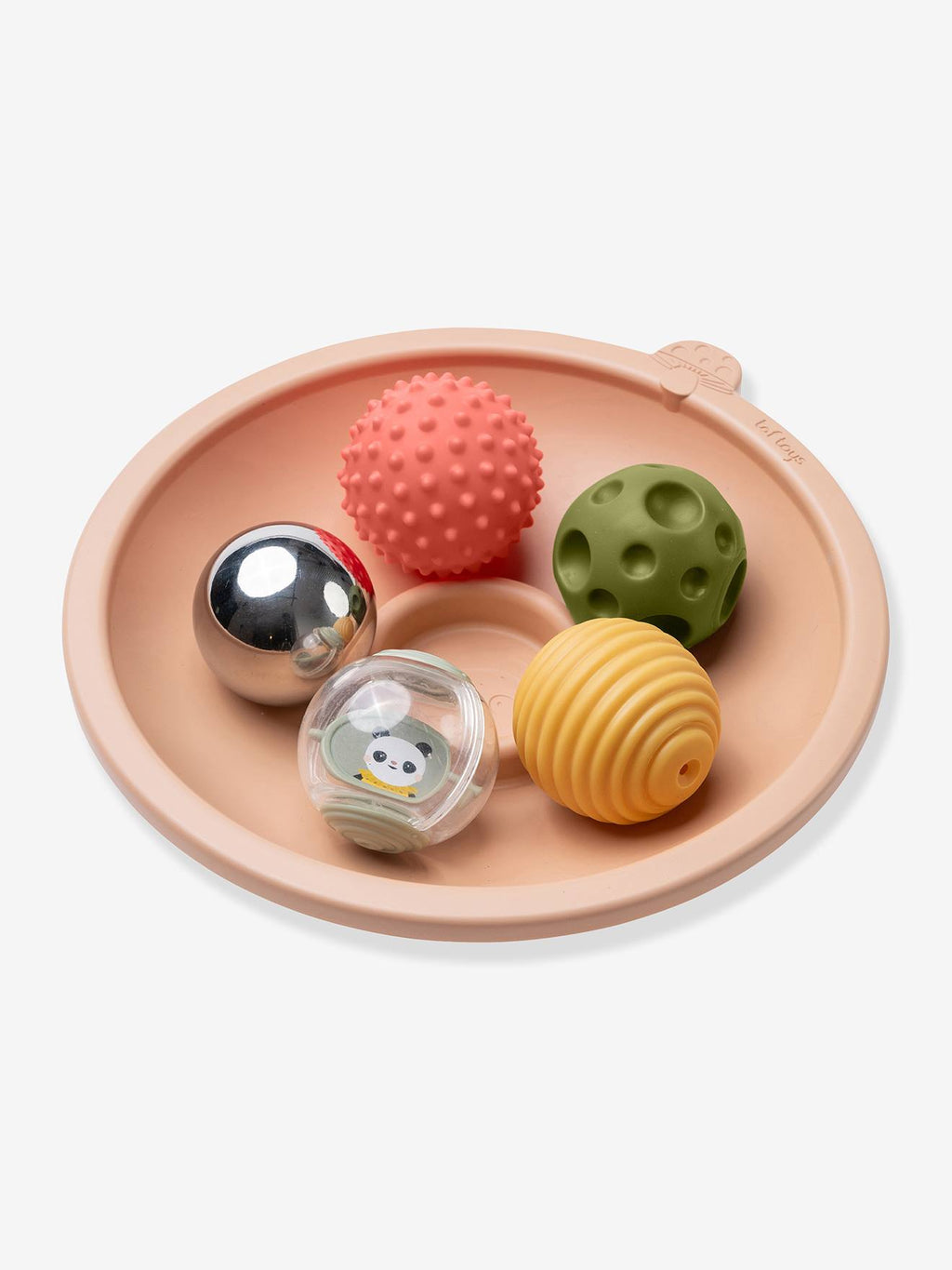 Coffret assiette et 5 balles multicolore