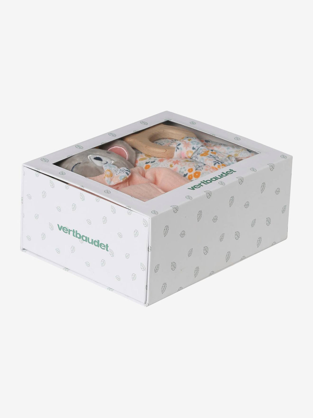 Coffret cadeau 3 pièces : lange + doudou personnalisable + hochet koala