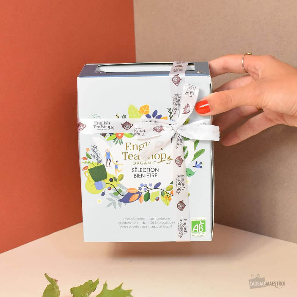 Coffret Cadeau Infusion Bio Bien-Être (12 sachets) - Ustensiles de Cuisine English Tea Shop
