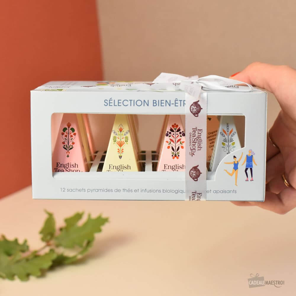 Coffret Cadeau Infusion Bio Bien-Être (12 sachets) - Ustensiles de Cuisine English Tea Shop