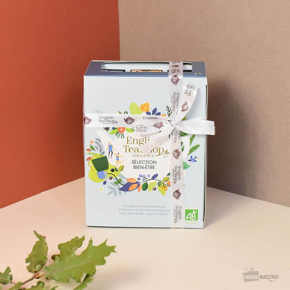 Coffret Cadeau Infusion Bio Bien-Être (12 sachets) - Ustensiles de Cuisine English Tea Shop