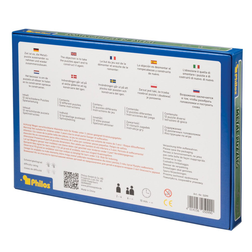 Coffret de Casse-Tête Métalliques (x12) - Casse-Tête Philos